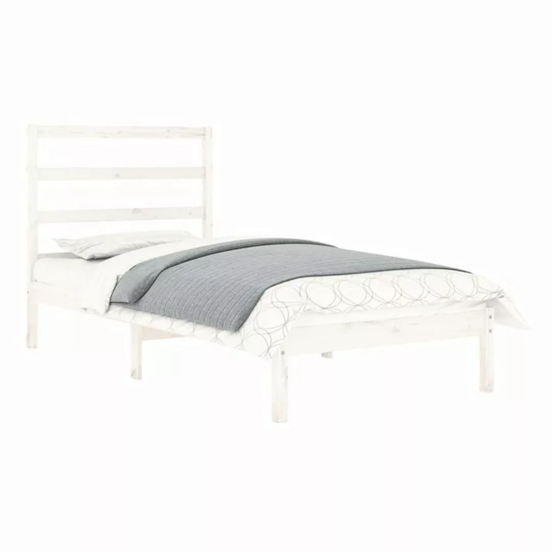 vidaXL Bett Massivholzbett Weiß 75x190 cm günstig online kaufen