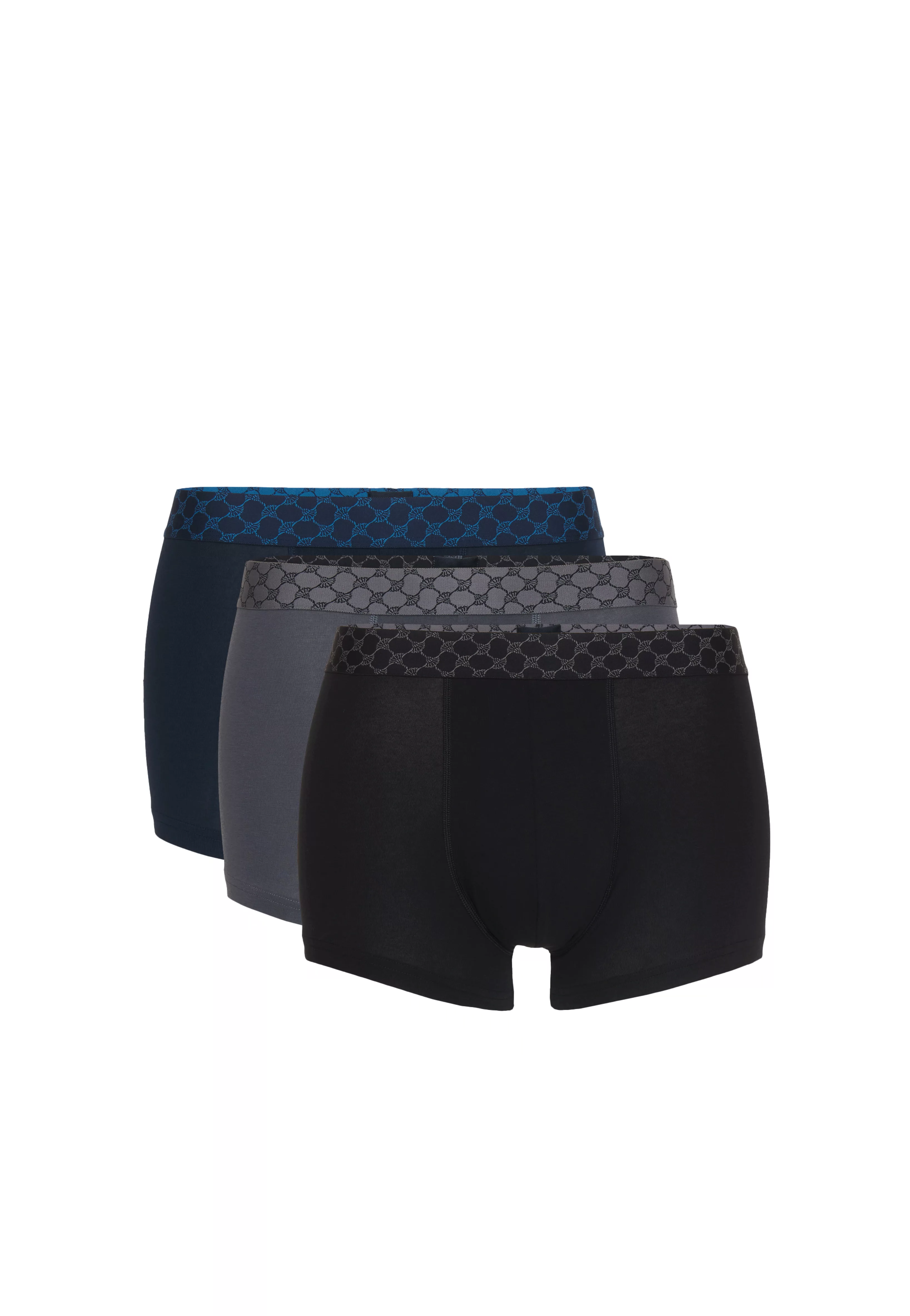 JOOP Boxer "Everyday", (3er Pack), Baumwoll-Mix, Cornflower-Design-Bund, el günstig online kaufen