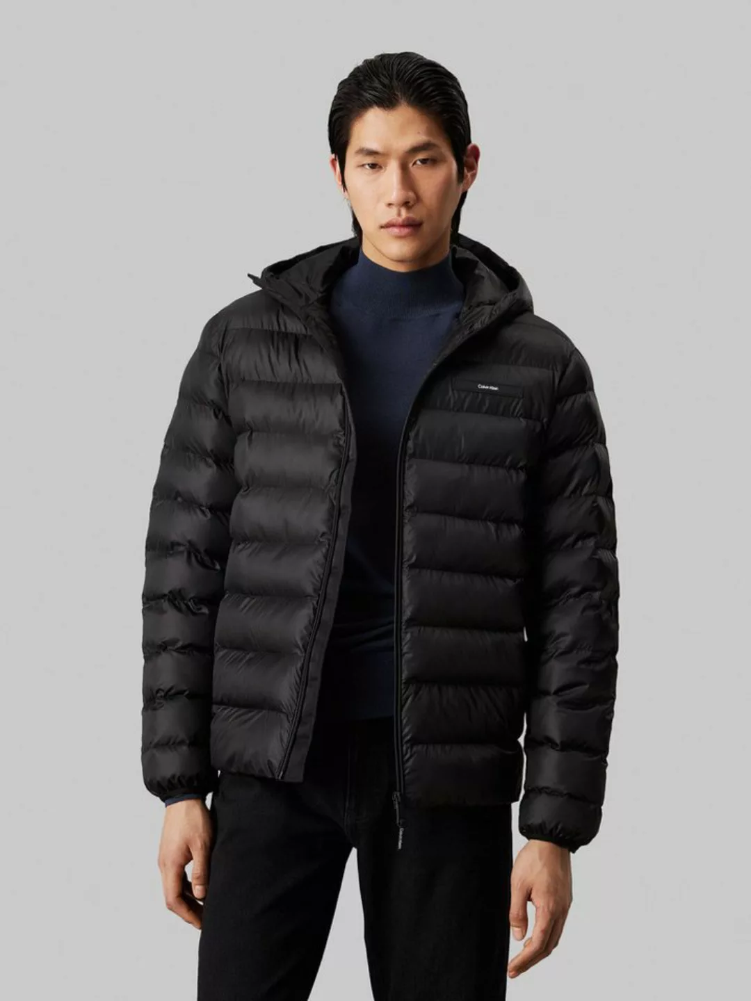 Calvin Klein Outdoorjacke RECYCLED HOODED PUFFER JACKET mit Logopatch günstig online kaufen