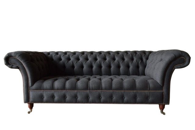 Xlmoebel Sofa Neu Chesterfield Original Sofa in Grauem Stoff von JVMoebel - günstig online kaufen