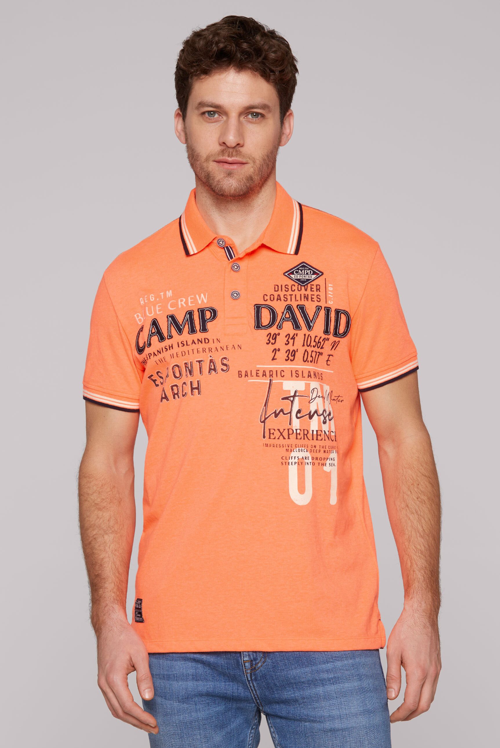 CAMP DAVID Poloshirt mit Seitenschlitze günstig online kaufen