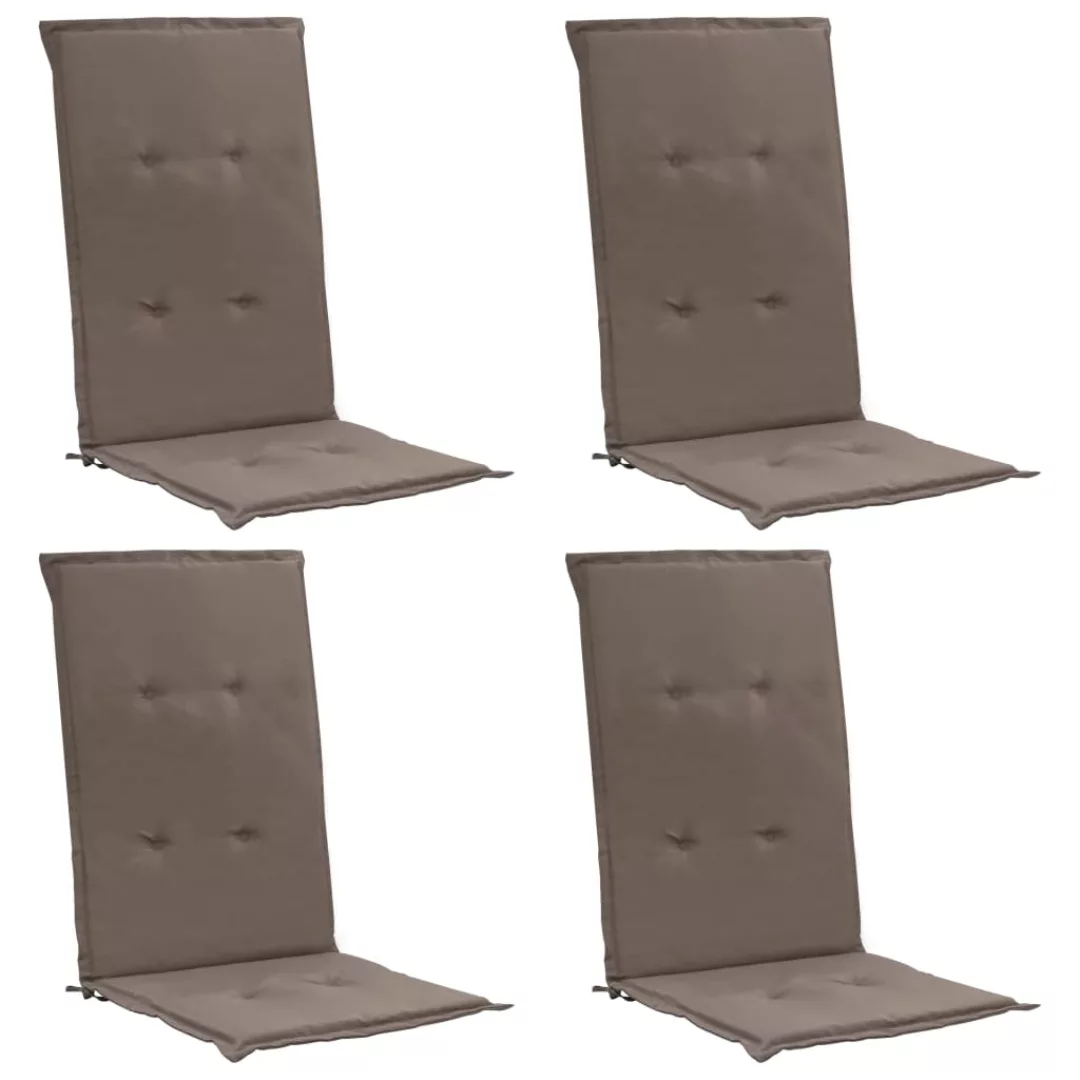 Gartenstuhlauflagen 4 Stk. Taupe 120x50x4 Cm günstig online kaufen