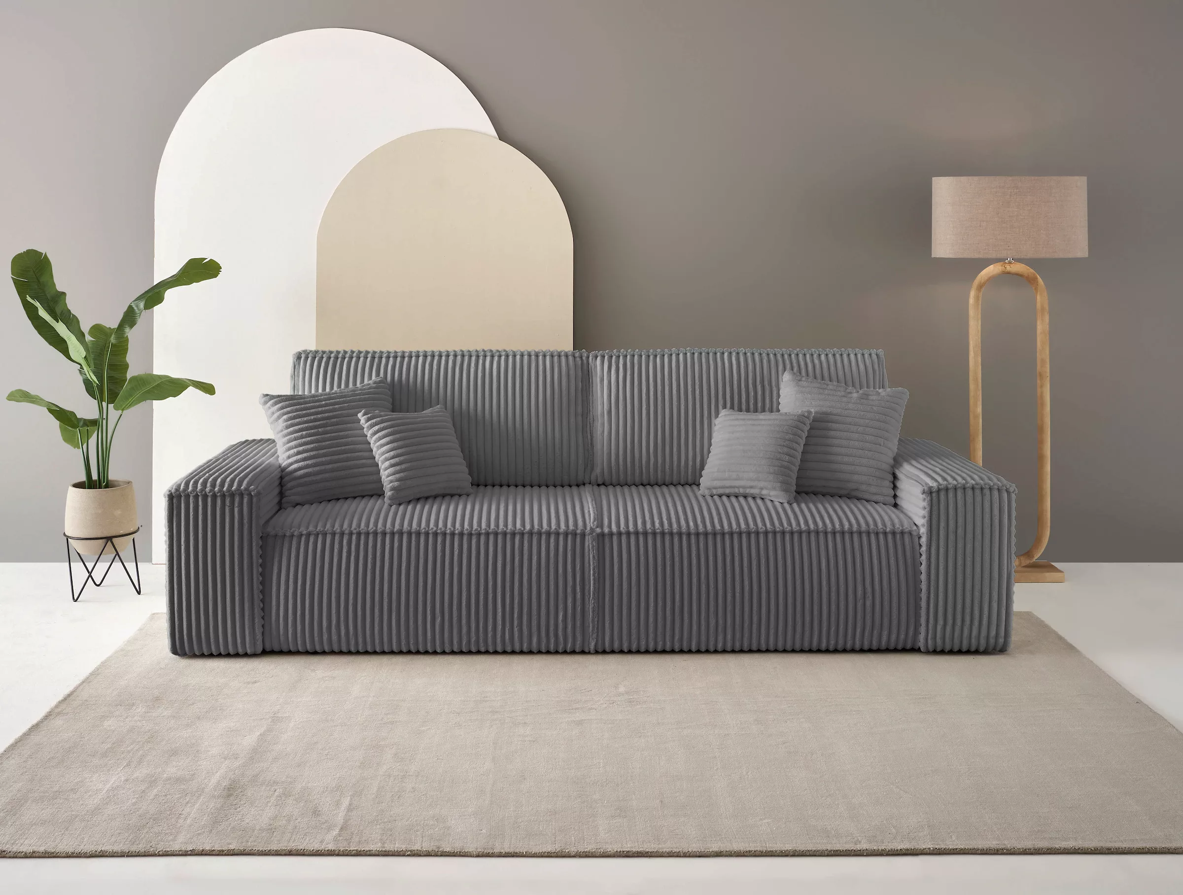 andas 3-Sitzer FINNLEY Schlafsofa 257 cm, Schlaffunktion mit Bettkasten (20 günstig online kaufen