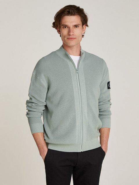 Calvin Klein Jeans Strickjacke CORE BADGE SWEATER ZIP THROUGH mit Logopatch günstig online kaufen