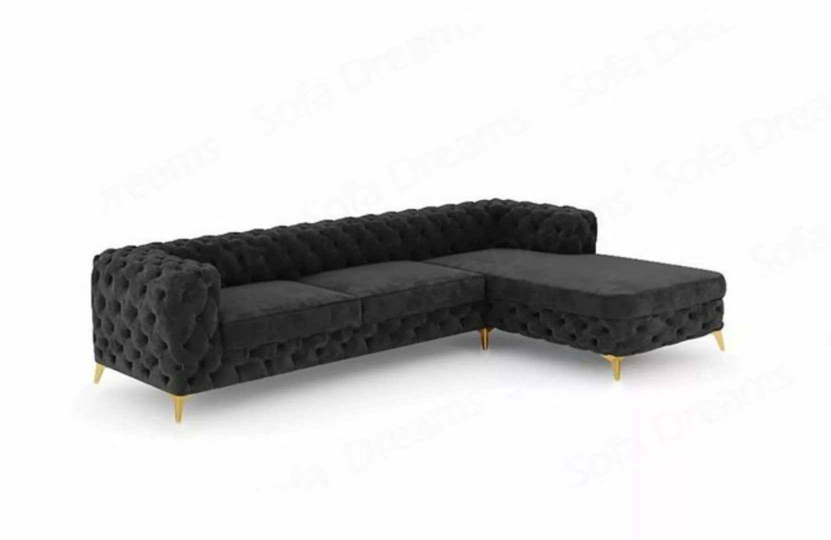 Sofa Dreams Ecksofa Polster Stoffsofa Samtstoff Ecksofa Cordoba L Form kurz günstig online kaufen