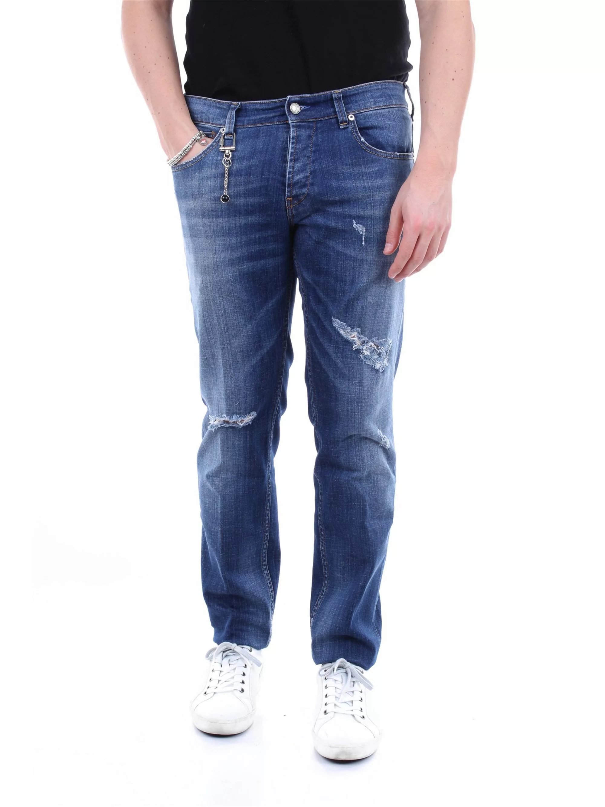 C PLUS regelmäßig Herren Blue Jeans Elasthan Baumwolle günstig online kaufen