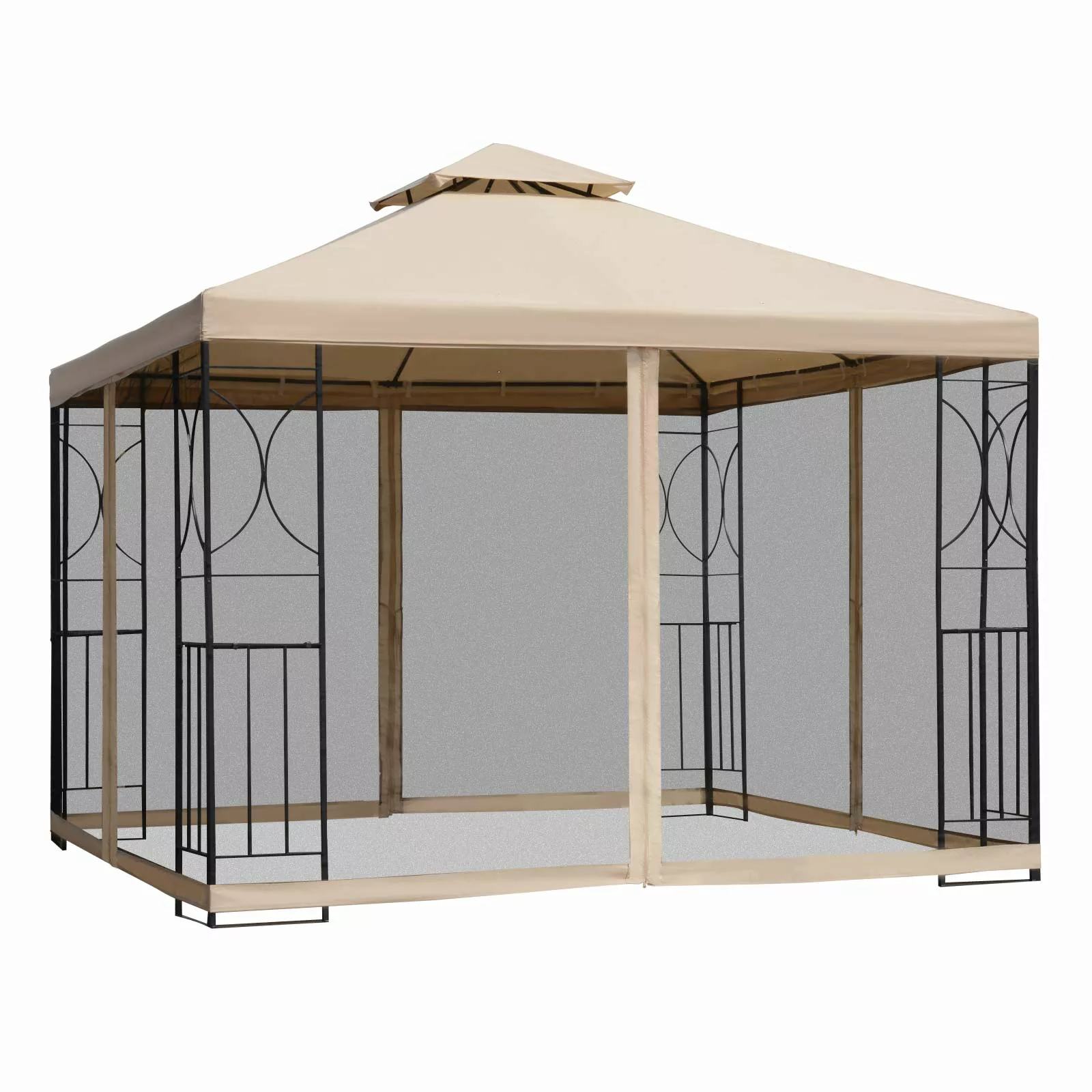 Outsunny Gartenpavillon Pavillon Festzelt Partyzelt wetterfest Zelt mit 4 A günstig online kaufen