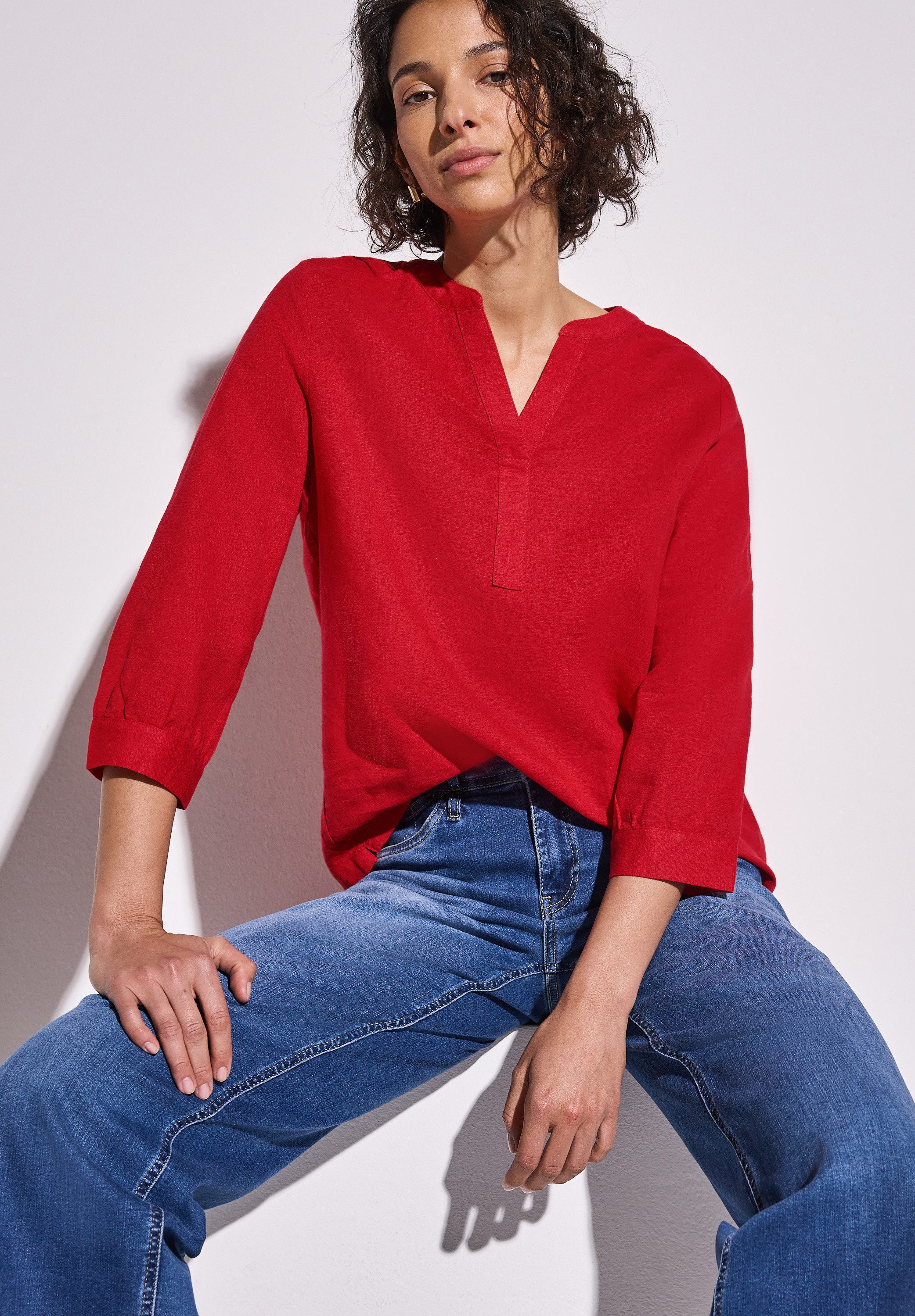 STREET ONE Klassische Bluse, mit 3/4 Ärmeln günstig online kaufen