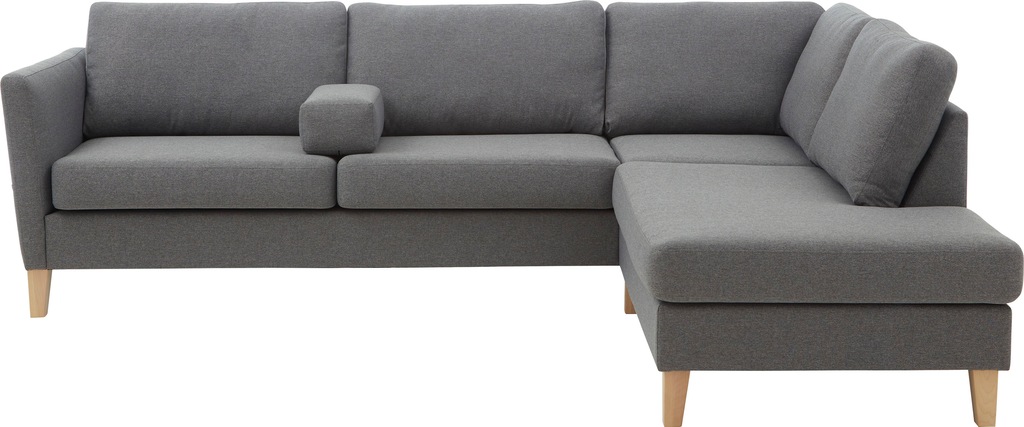 ATLANTIC home collection Ecksofa Mailo L-Form, mit Seitentaschen und Ottoma günstig online kaufen