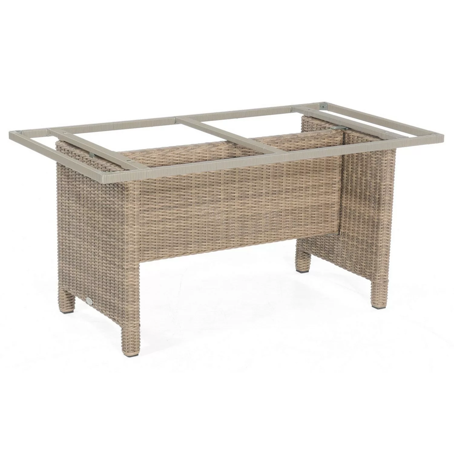 Natur24 Base-Polyrattan Tischgestell Aluminium Rustic-stream günstig online kaufen