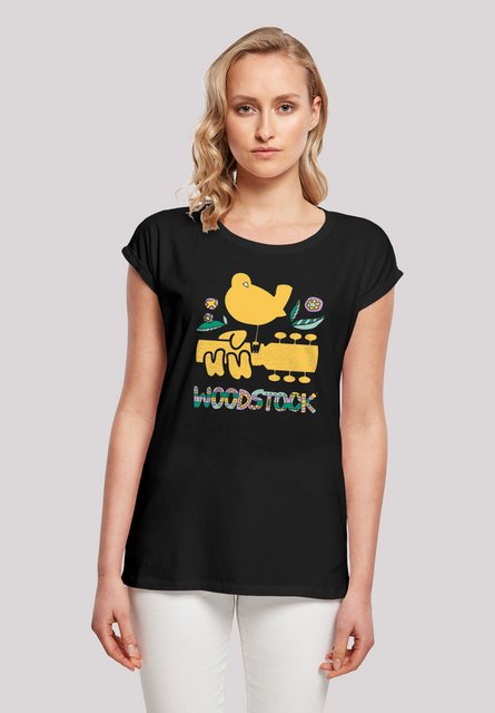 F4NT4STIC T-Shirt Extended Shoulder T-Shirt Woodstock Artwork Damen,Premium günstig online kaufen