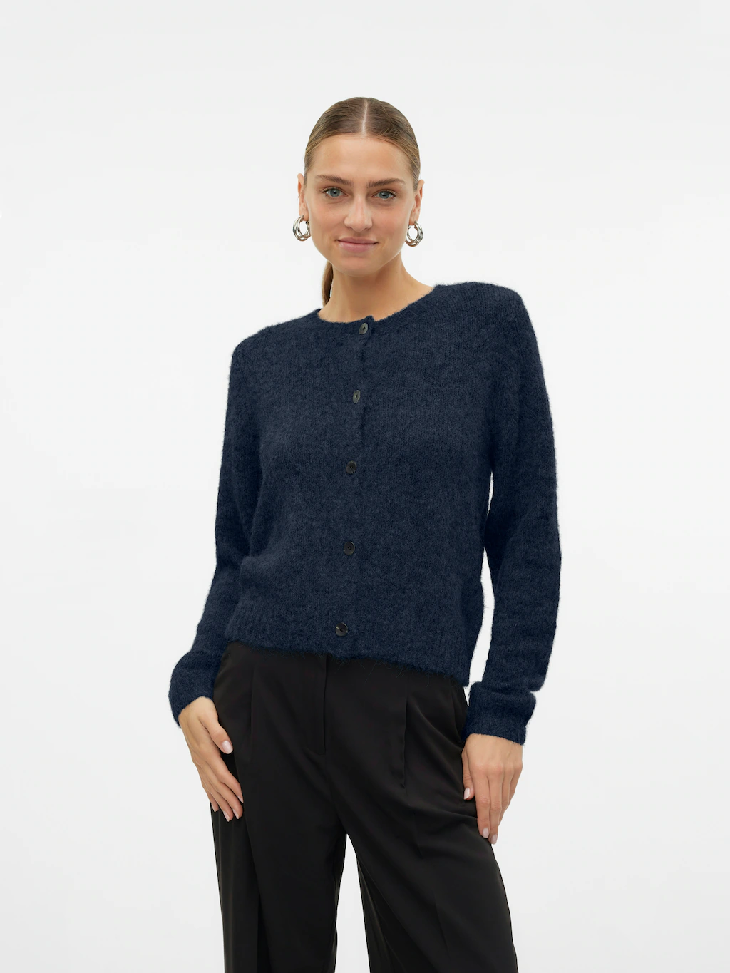 Vero Moda Strickjacke "VMNOVAH LS O-NECK BUTTON CARDI GA NOOS" günstig online kaufen