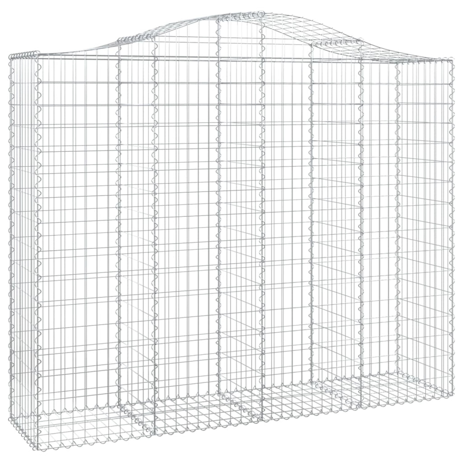 vidaXL Gabionen mit Hochbogen 2 Stk 200x50x160/180cm Eisen 1577531 günstig online kaufen