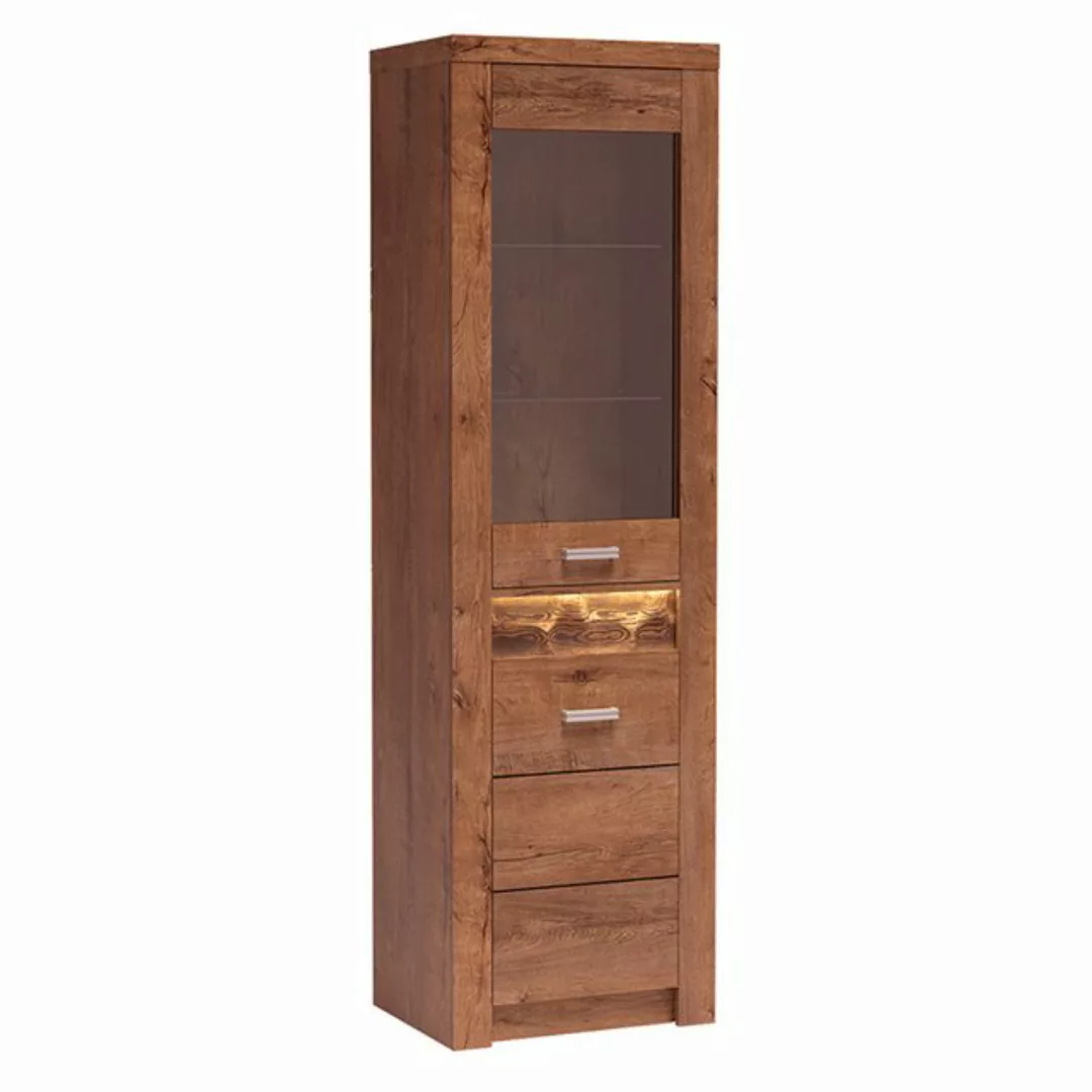 Lomadox Vitrine INGENIO-161 Standvitrine Hochschrank Wohnzimmerschrank mode günstig online kaufen