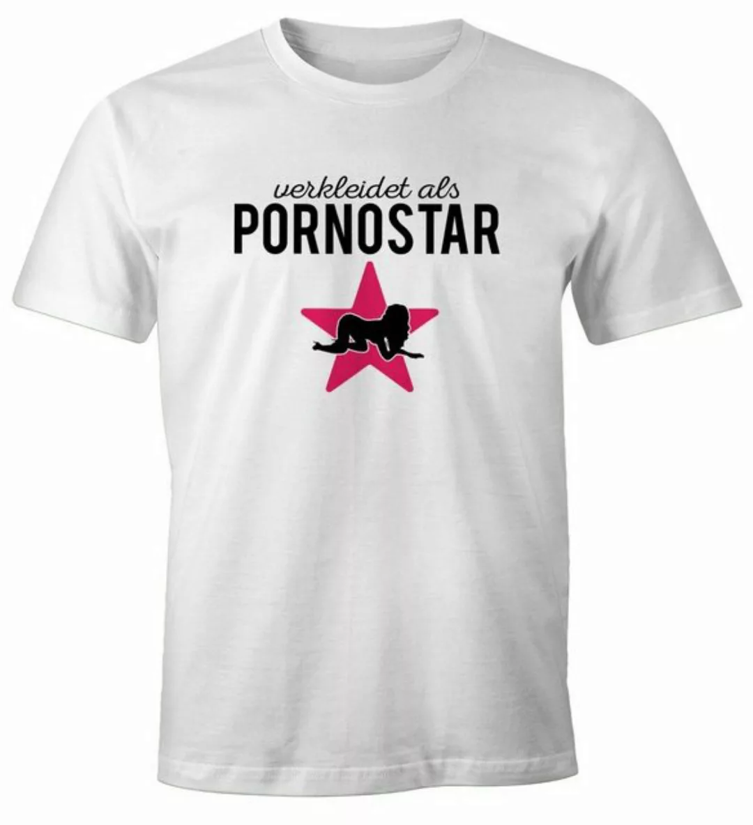 MoonWorks Print-Shirt Herren T-Shirt verkleidet als Pornostar Kostüm Verkle günstig online kaufen