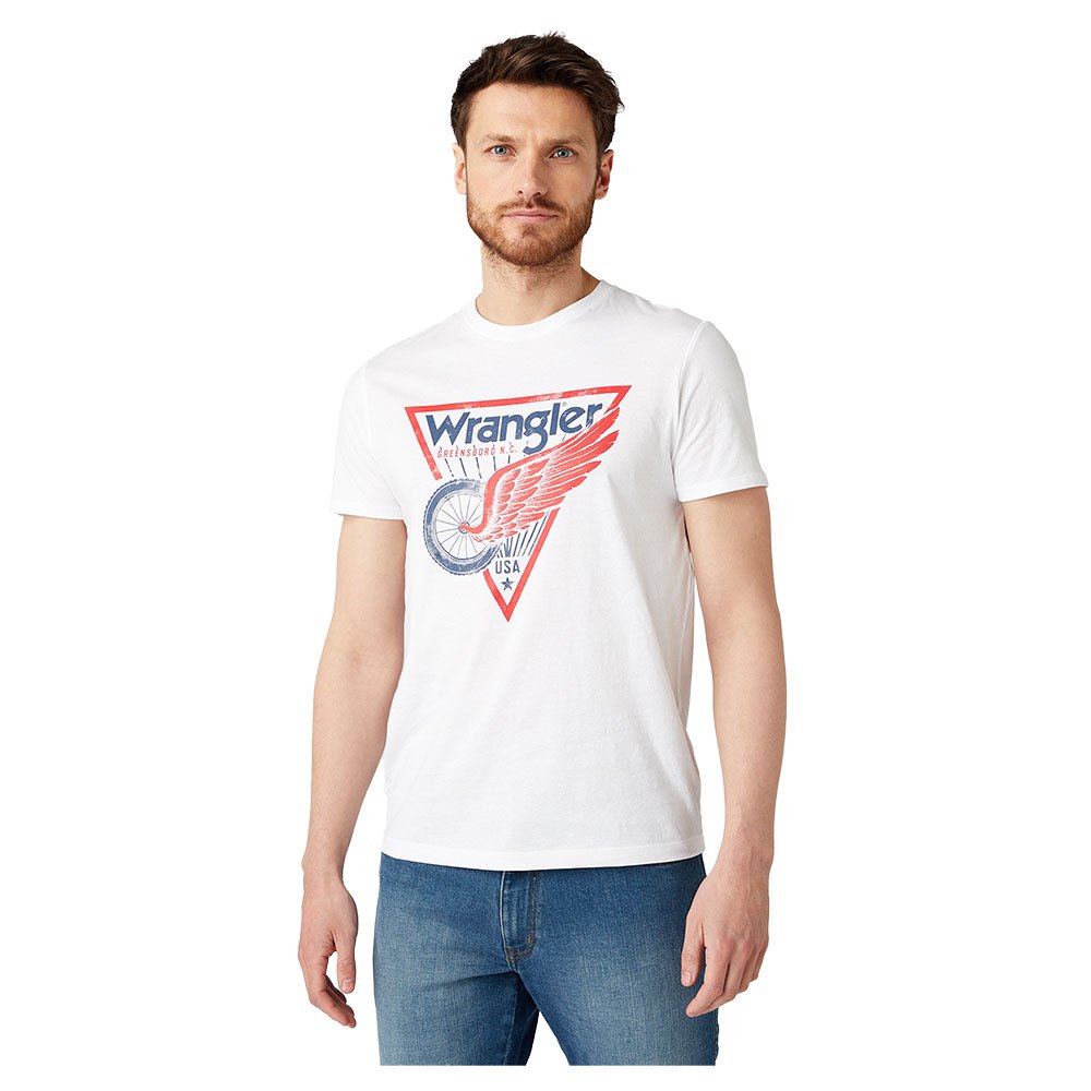 Wrangler Americana Kurzärmeliges T-shirt M White günstig online kaufen