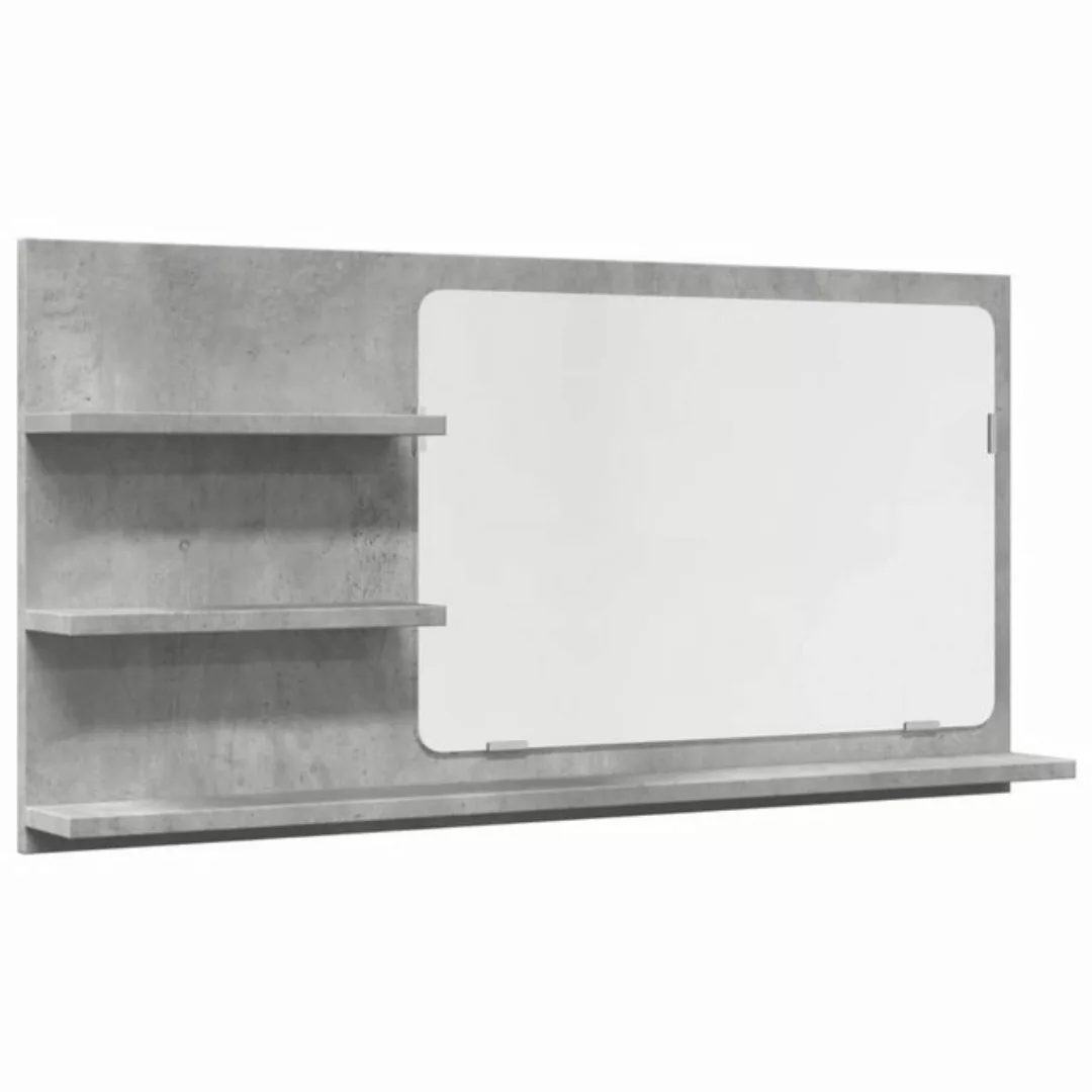 vidaXL Badezimmerspiegelschrank Badspiegel mit Ablagen Betongrau 90x11x45 c günstig online kaufen