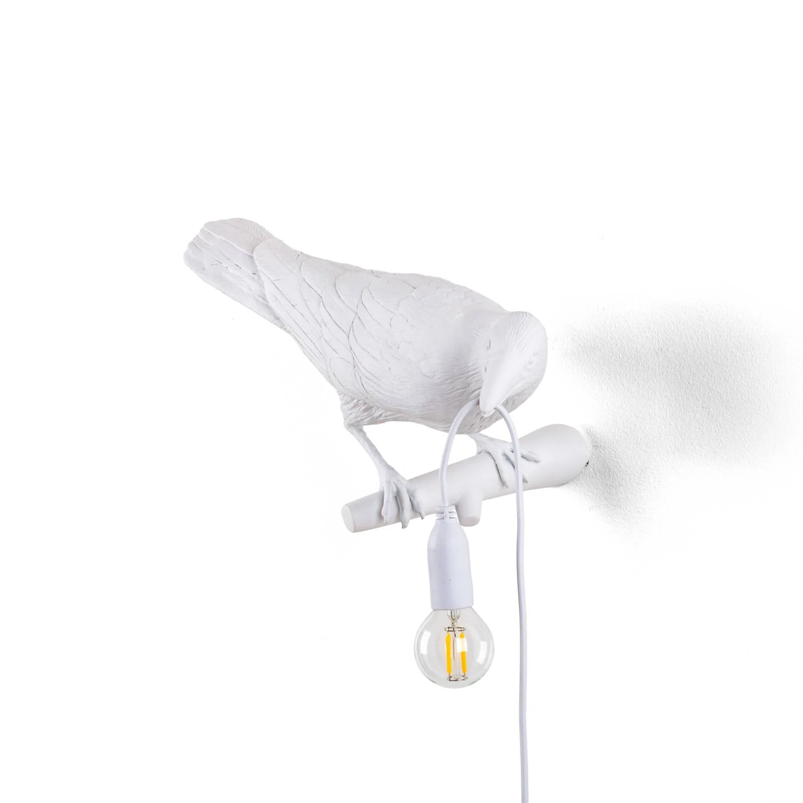 SELETTI Bird Lamp Dekoaußenwandlampe, rechts, weiß günstig online kaufen
