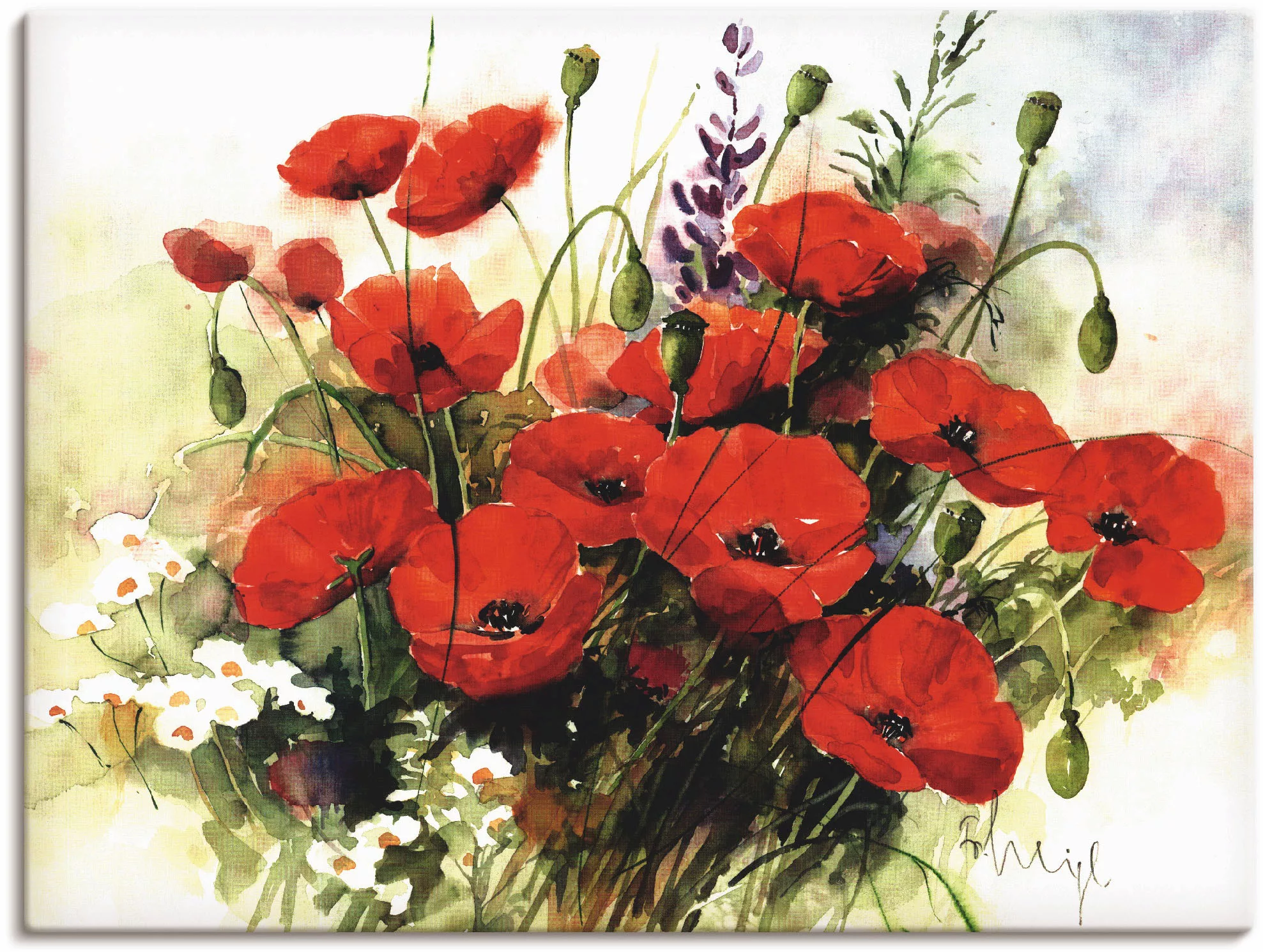 Artland Wandbild "Blumen Zusammenstellung III", Blumen, (1 St.), als Leinwa günstig online kaufen