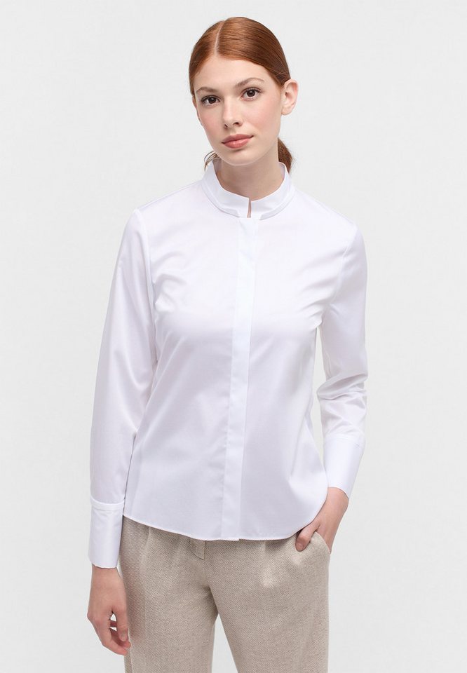 Eterna Langarmbluse Satin Shirt Bluse Satingewebe Langarm günstig online kaufen