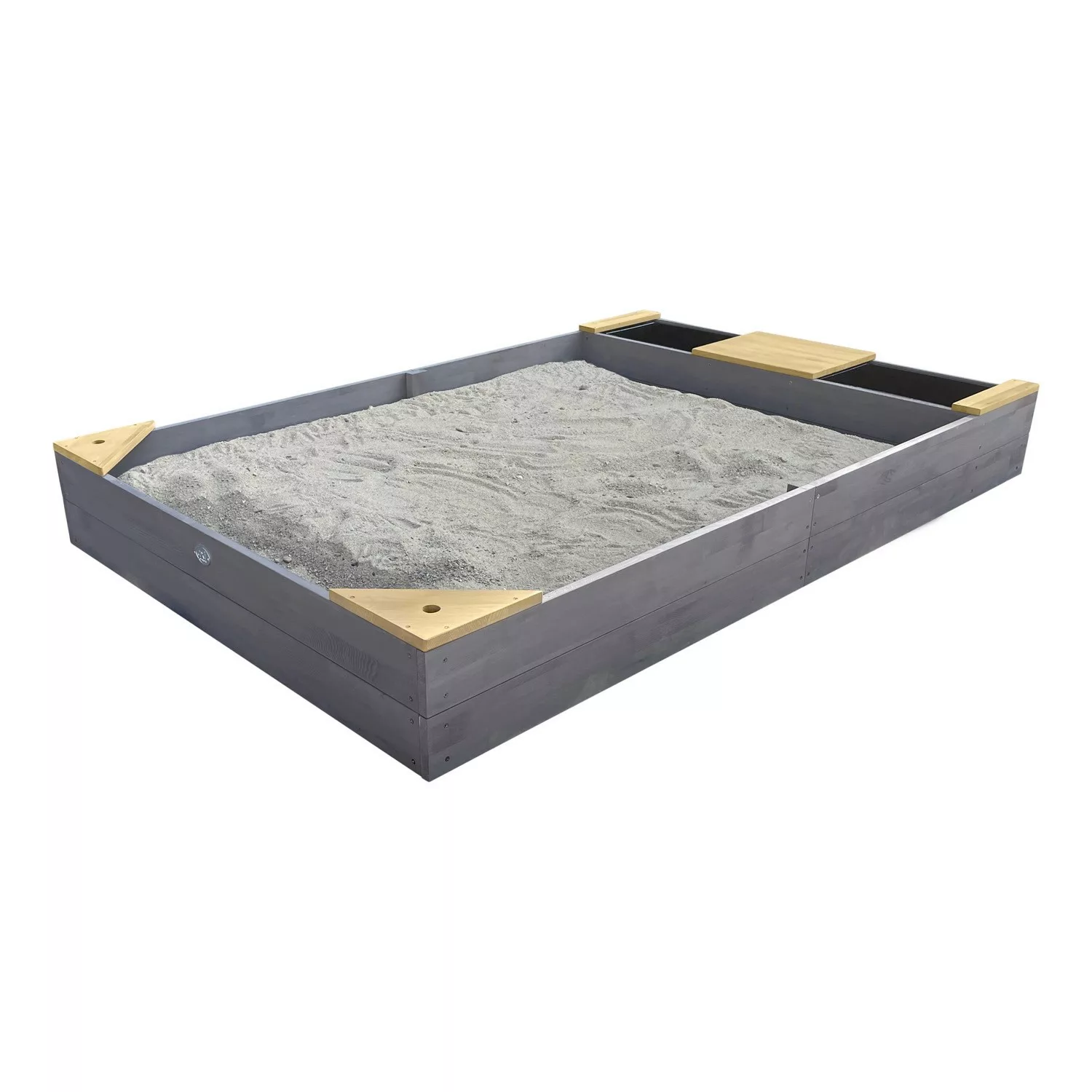 Axi Sandkasten Kelly mit Becken und Bank Grau Braun 115 cm x 21,8 cm x 180 günstig online kaufen
