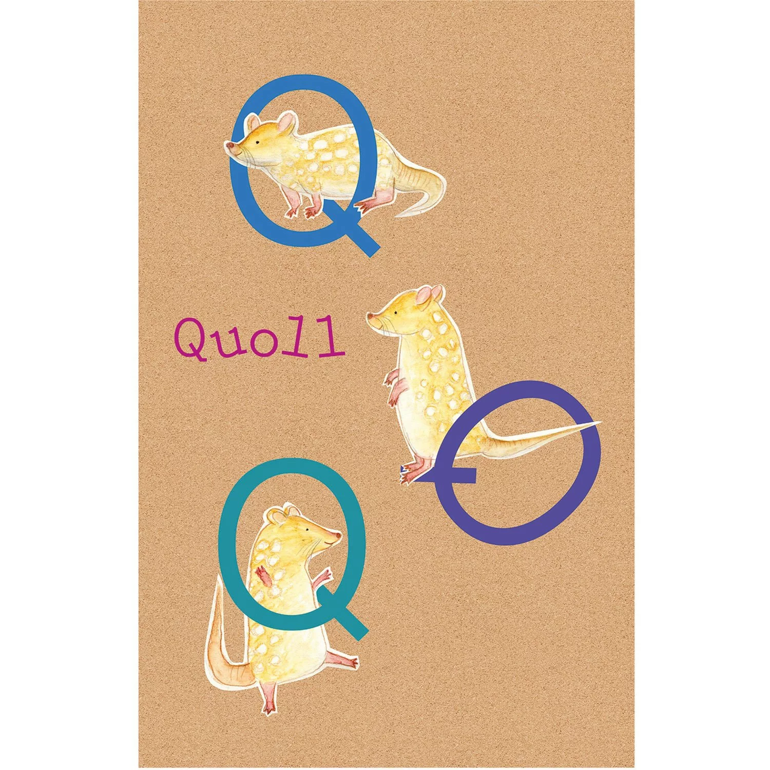 Komar Poster "ABC Animal Q", Buchstaben, (1 St.), Kinderzimmer, Schlafzimme günstig online kaufen