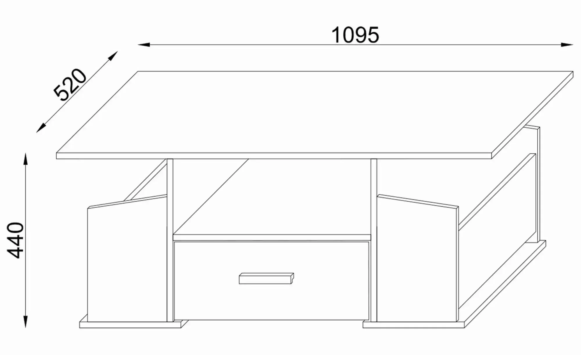 Couchtisch ¦ holzfarben ¦ Maße (cm): B: 109,5 H: 44 Tische > Couchtische > günstig online kaufen