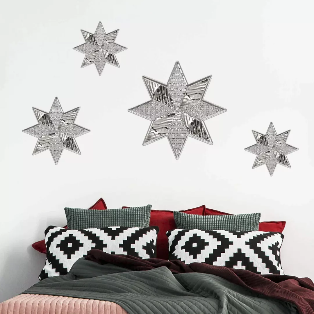 Wall-Art Wandtattoo »Metallic Star Silber Stern« günstig online kaufen