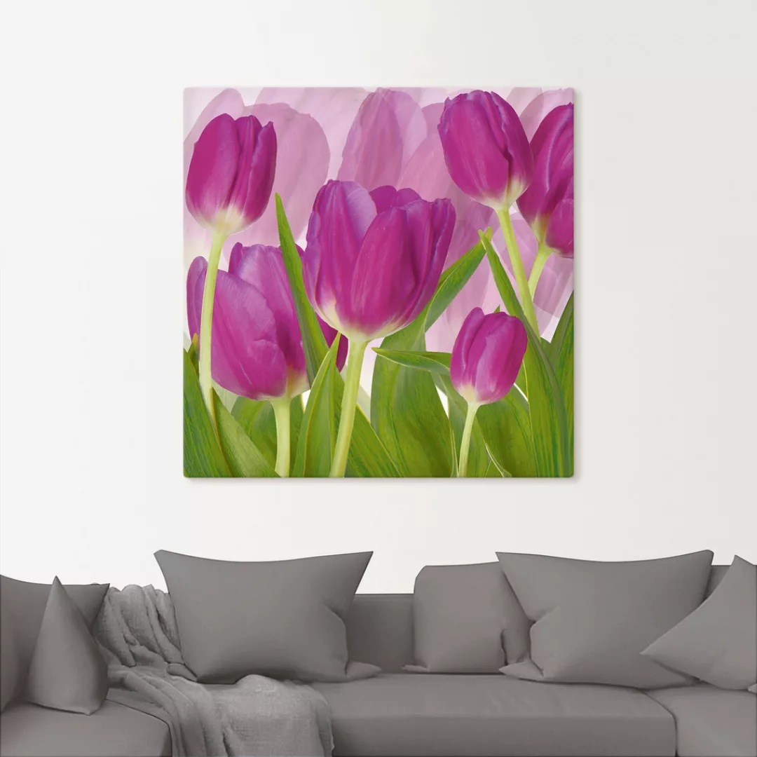 Artland Wandbild "Tulpenfeld lila", Blumen, (1 St.), als Alubild, Outdoorbi günstig online kaufen