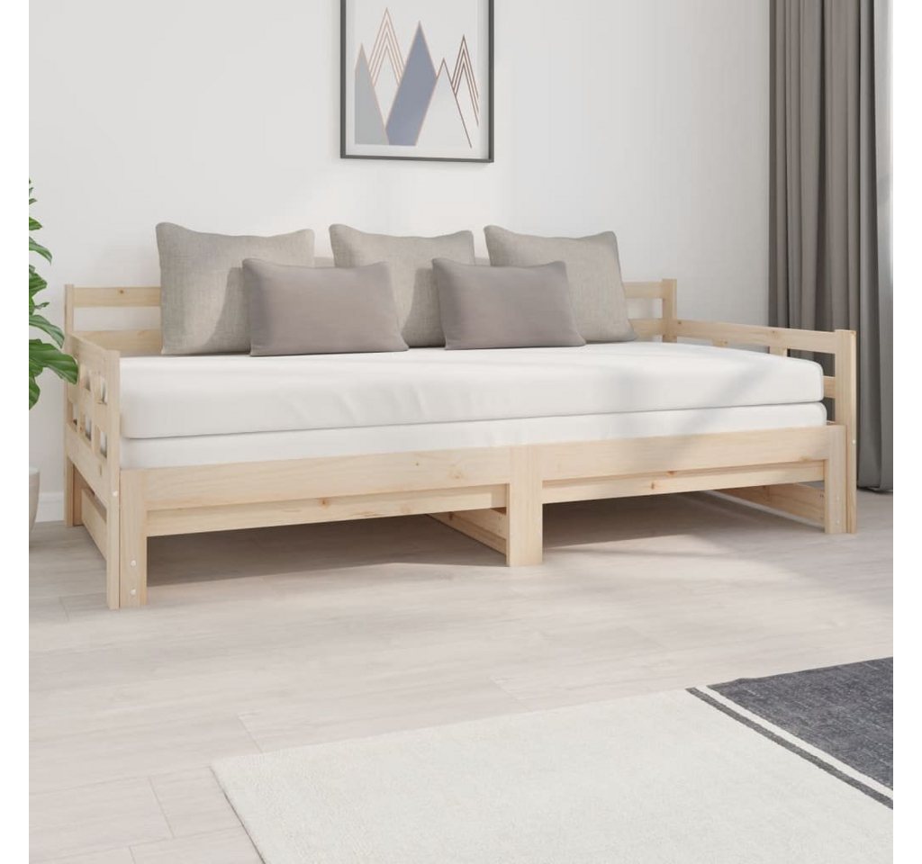 furnicato Bett Tagesbett Ausziehbar Massivholz Kiefer 2x(90x200) cm (1-tlg) günstig online kaufen