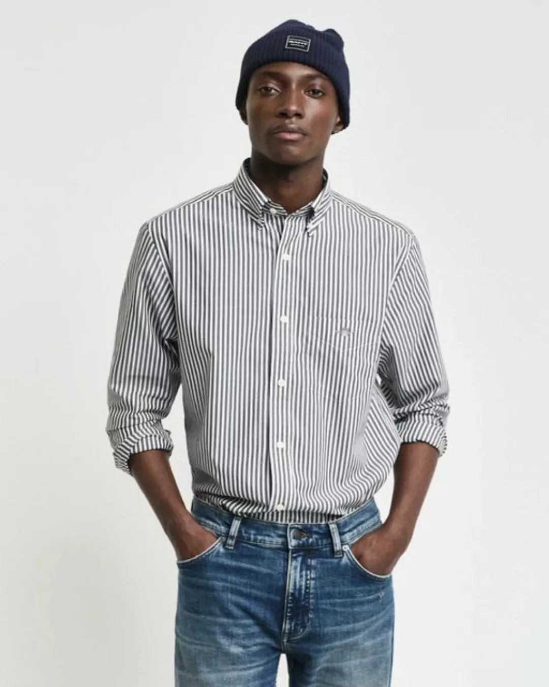 Gant Langarmhemd REG POPLIN STRIPE SHIRT günstig online kaufen