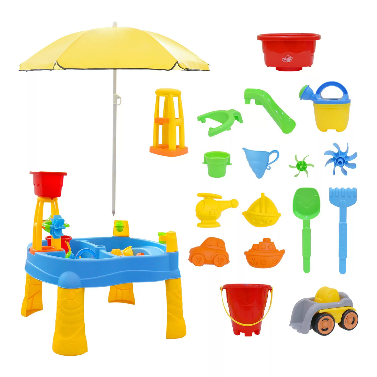 Sunny Aqua Explorer Sand- und Wasserspieltisch Gelb-Blau günstig online kaufen