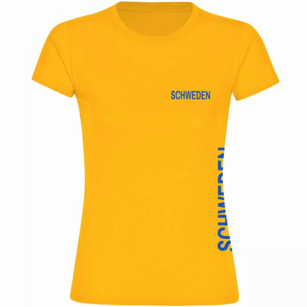 multifanshop T-Shirt Damen Schweden - Brust & Seite - Frauen günstig online kaufen