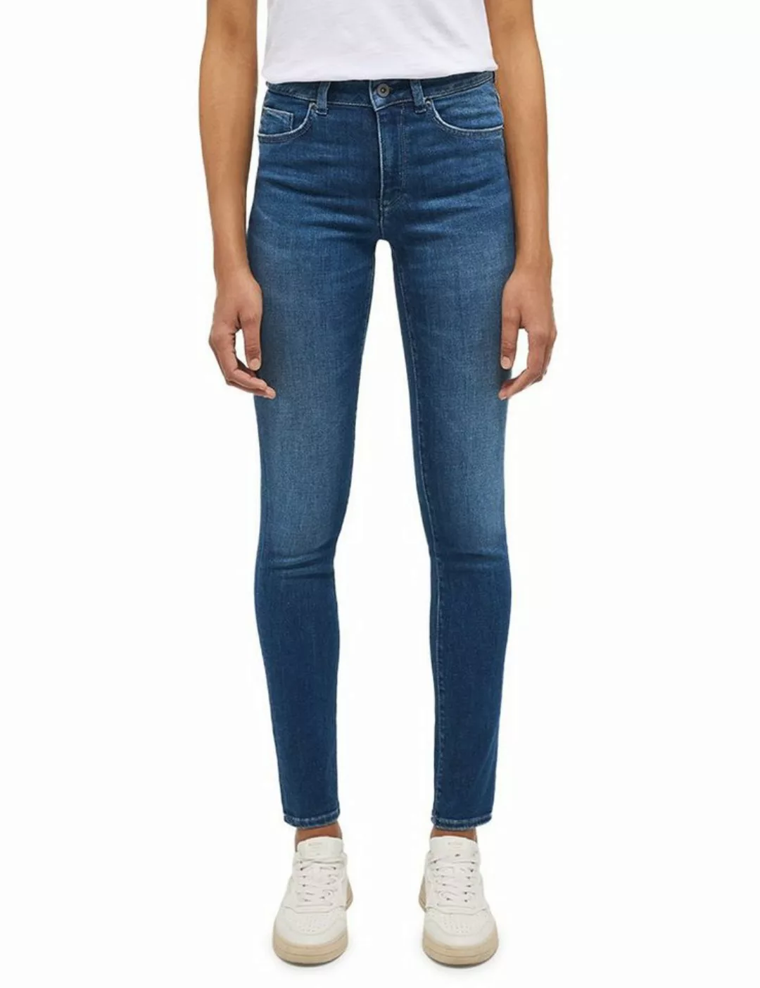 Mustang Damen Jeans SHELBY Slim Fit - Blau - Blue Denim günstig online kaufen