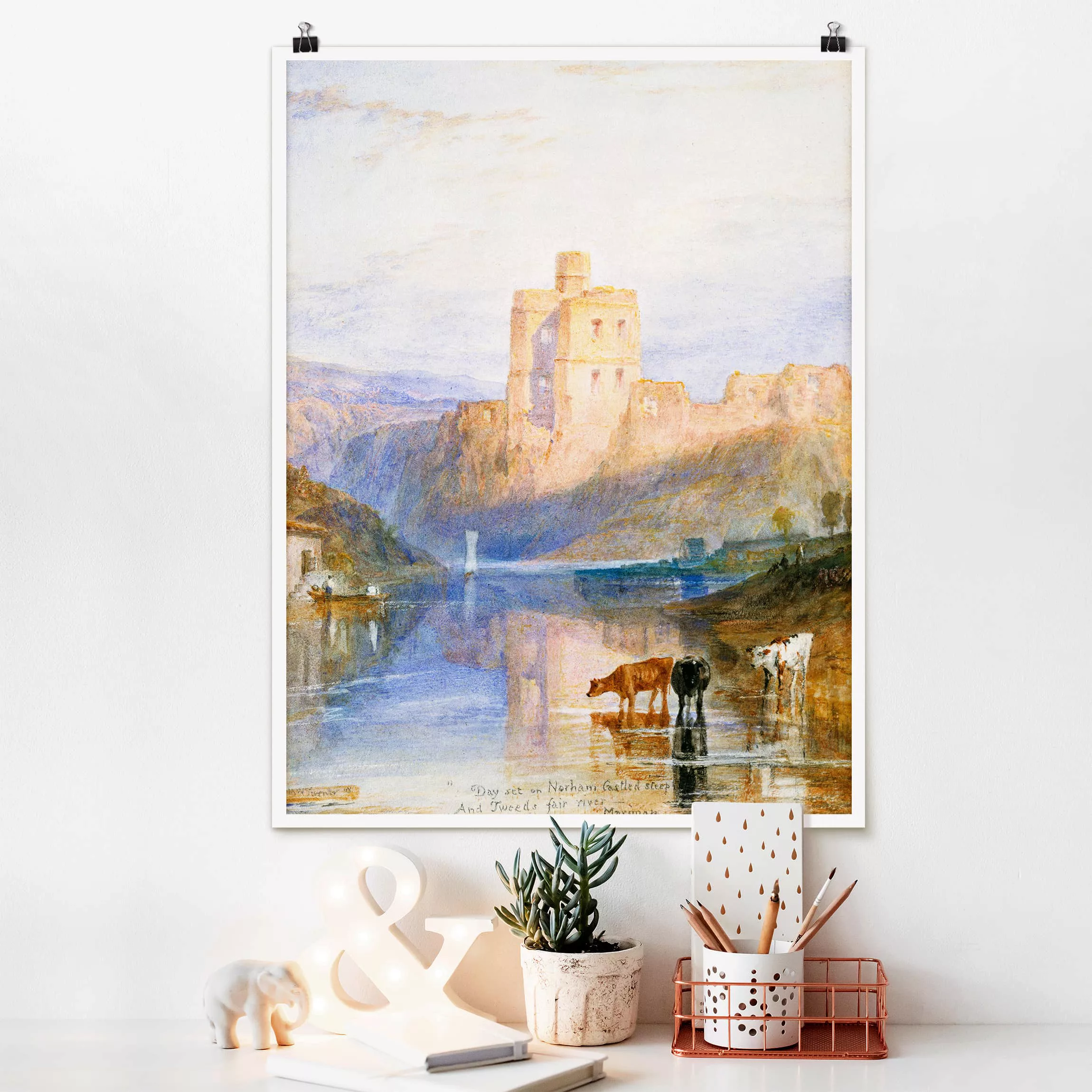 Poster Kunstdruck - Hochformat William Turner - Norham Castle günstig online kaufen