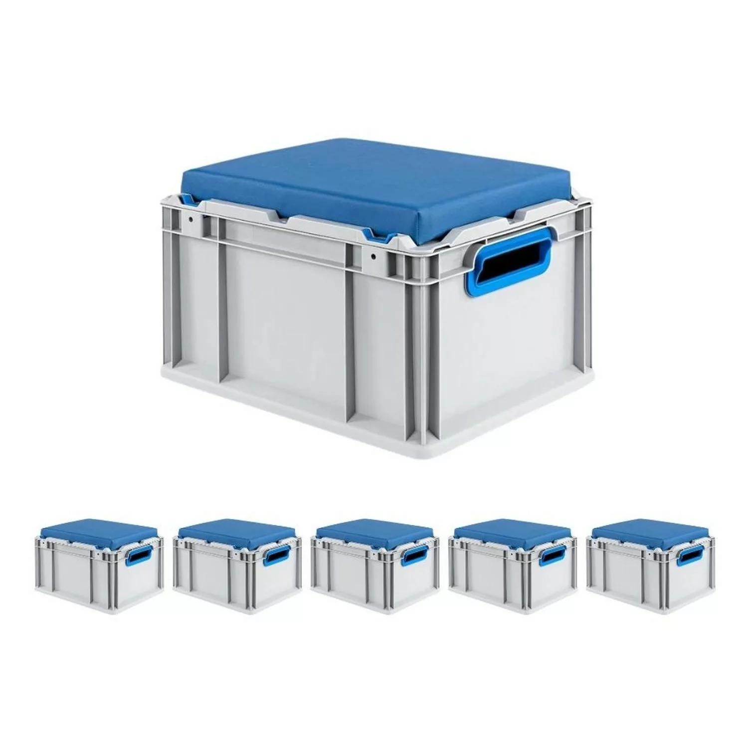 PROREGAL SparSet 6x Eurobox NextGen Seat Box Blau HxBxT 265 x 30 x 40 cm 20 günstig online kaufen