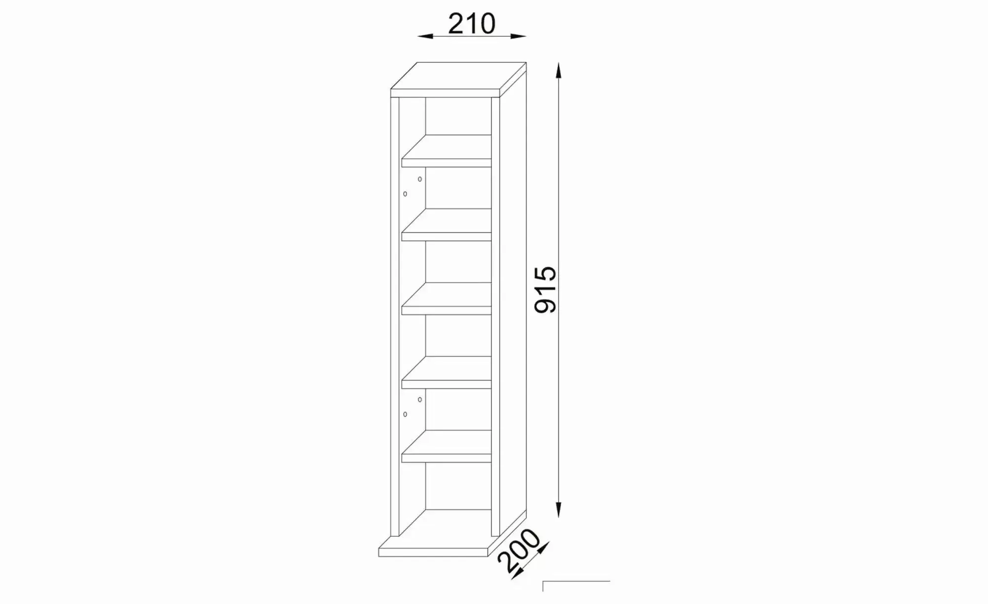 VCM Media-Regal "Holz CD DVD Stand Regal Schrank Ständer Milano" günstig online kaufen