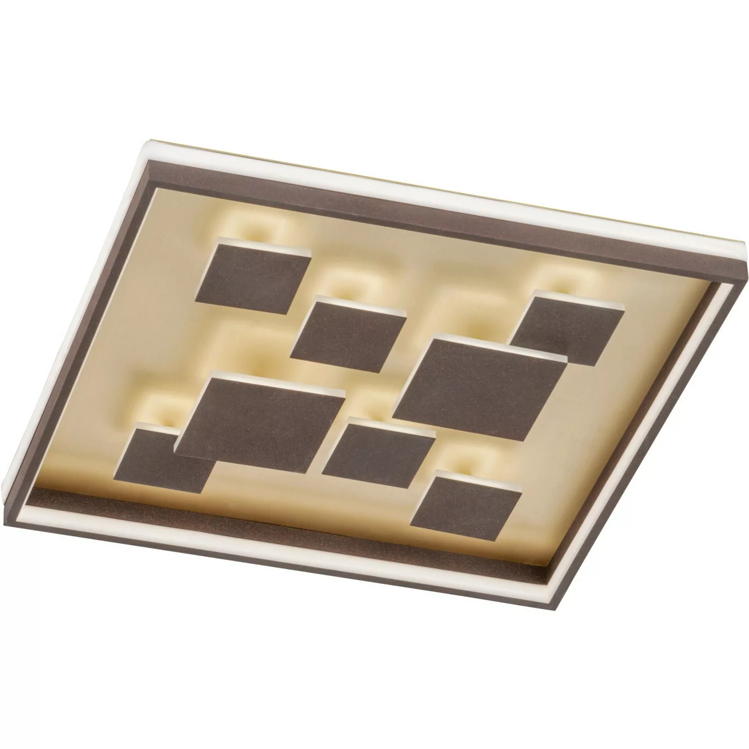 Fischer & Honsel LED-Deckenleuchte Rico 1x 46 W Gold-Braun 6300 lm günstig online kaufen