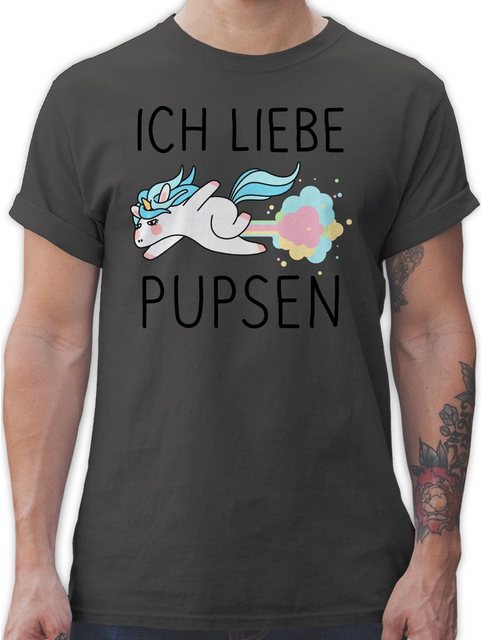 Shirtracer T-Shirt Ich liebe pupsen Einhorn - Furtz Lustig Pups Geschenk Fü günstig online kaufen