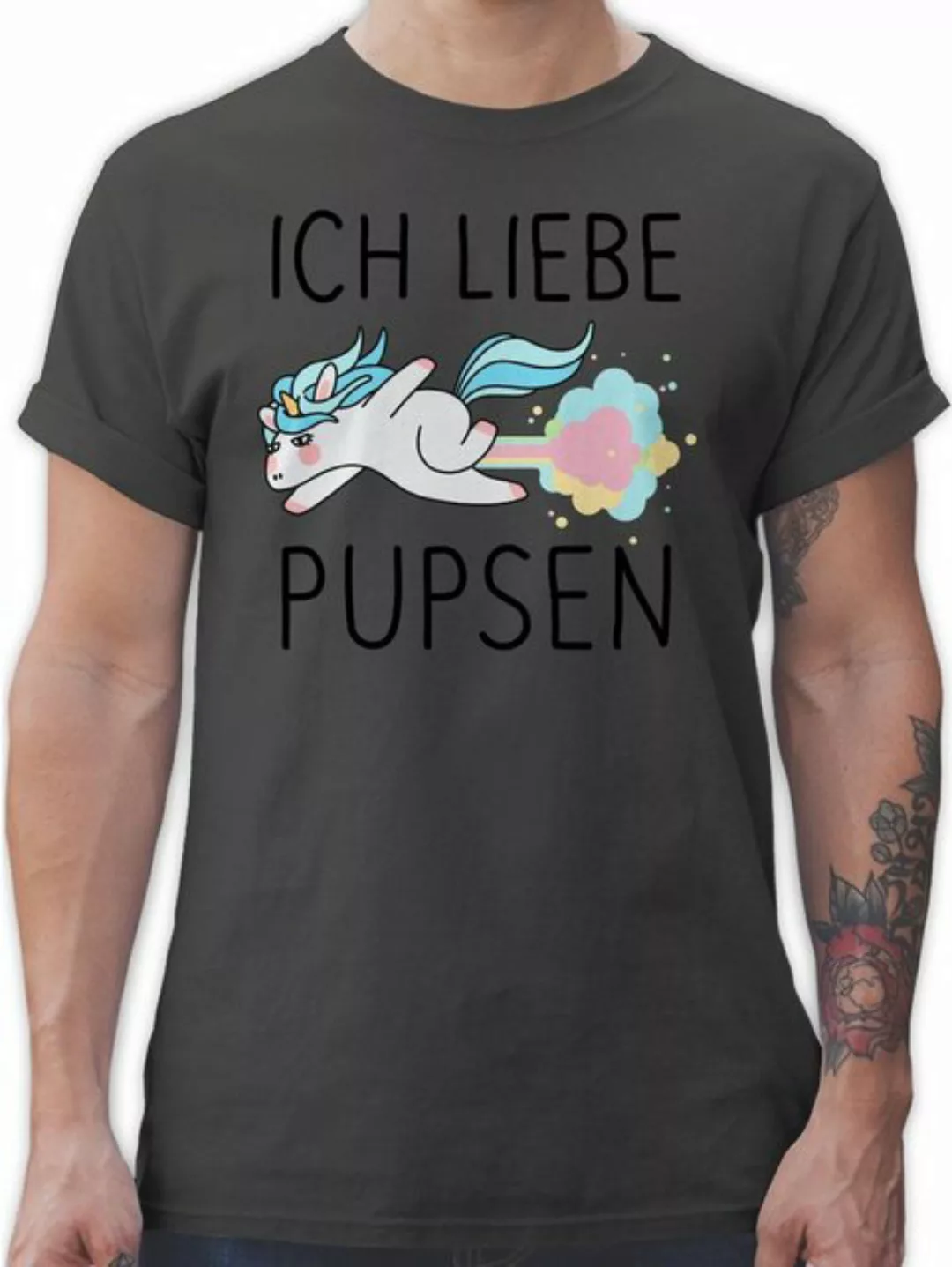 Shirtracer T-Shirt Ich liebe pupsen Einhorn - Furtz Lustig Pups Geschenk Fü günstig online kaufen