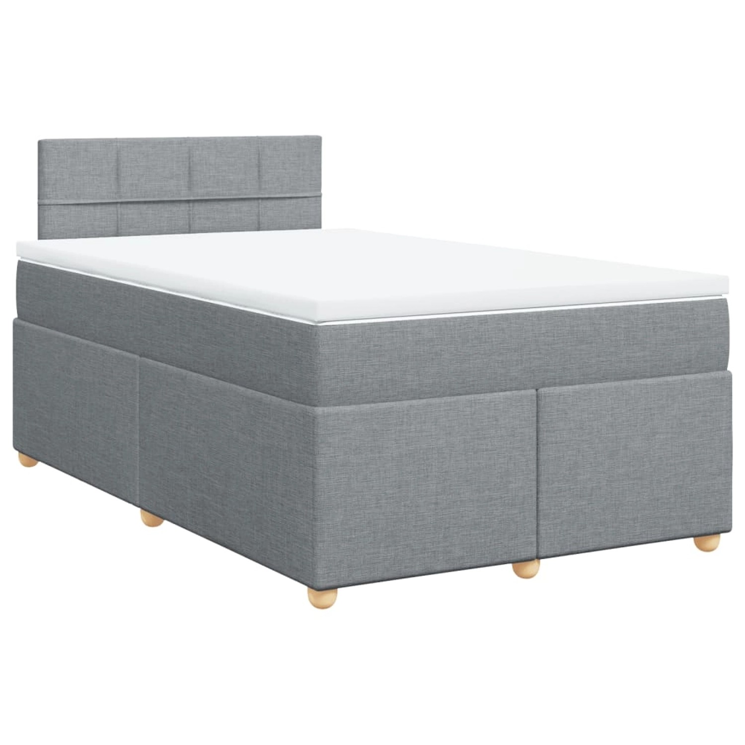 vidaXL Boxspringbett mit Matratze Hellgrau 120x200 cm Stoff2106096 günstig online kaufen