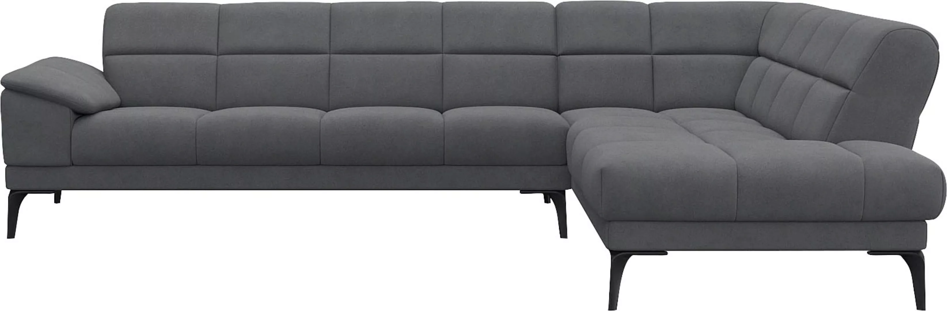 FLEXLUX Ecksofa »Viale L-Form, mit attraktiver und aktueller Rückensteppung günstig online kaufen