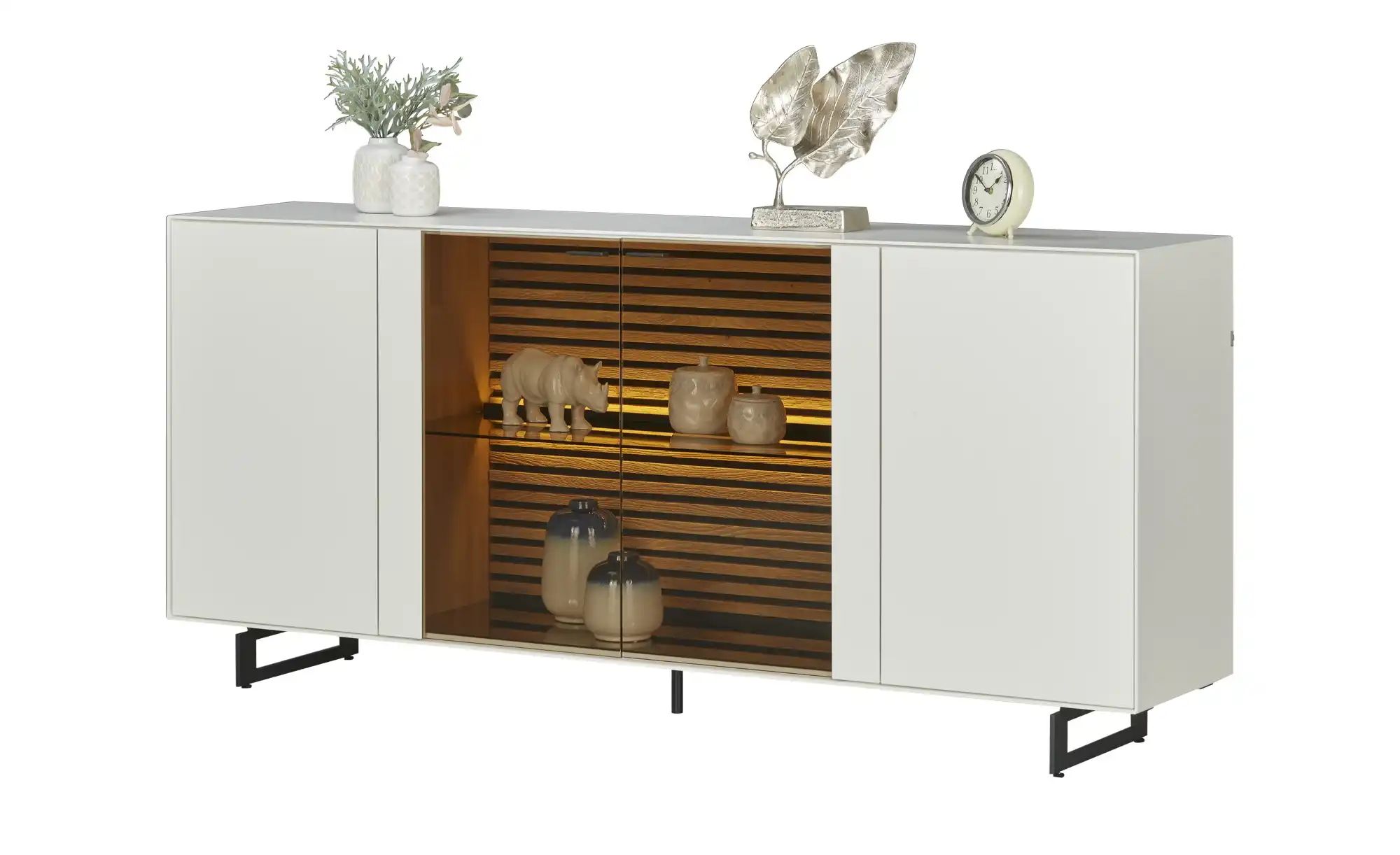 SCHÖNER WOHNEN Kollektion Sideboard  Yonna ¦ weiß ¦ Maße (cm): B: 203 H: 93 günstig online kaufen