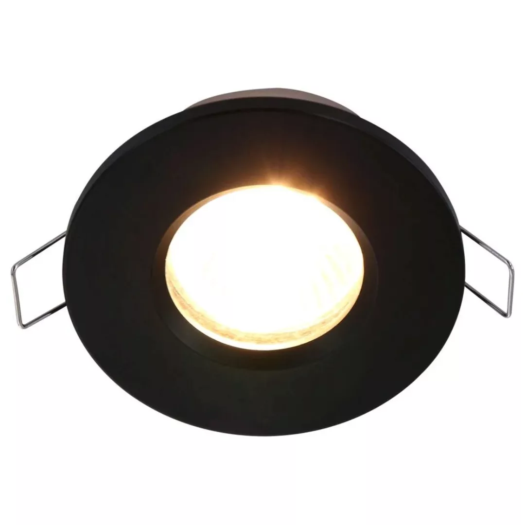 LED Einbauspot Pélite Einbauspot in Schwarz 4,6W 350lm GU10 IP44 günstig online kaufen