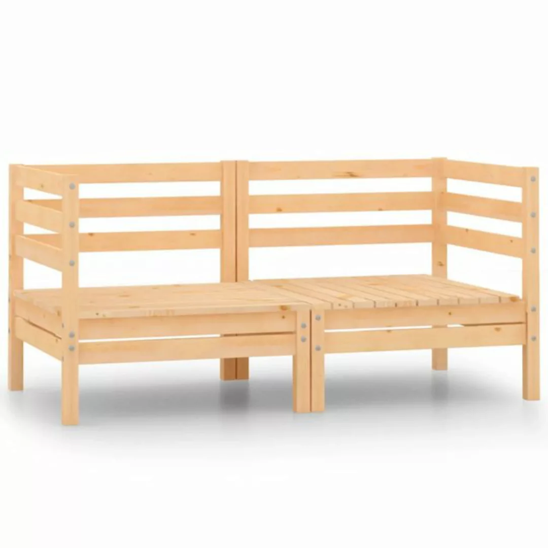 vidaXL Loungesofa 2-Sitzer-Gartensofa Kiefer Massivholz, 1 Teile günstig online kaufen