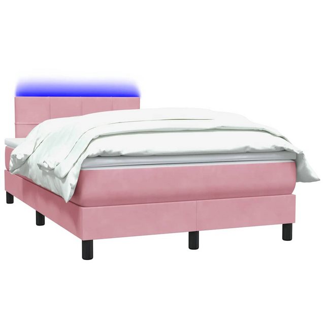 vidaXL Bett Boxspringbett mit Matratze Rosa 120x220 cm Samt günstig online kaufen