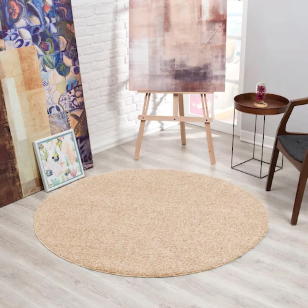 Sanat Hochflor-Teppich »LOCA«, rund, Wohnzimmer, Langflor, Shaggy, Schlafzi günstig online kaufen