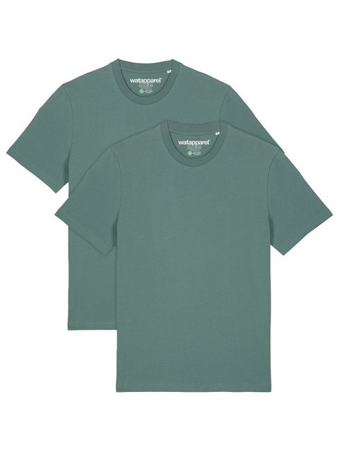 wat? Apparel T-Shirt 2er Multipack Bio Basic T-Shirt Green Bay günstig online kaufen