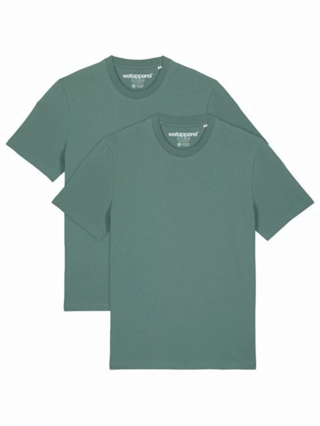 wat? Apparel T-Shirt 2er Multipack Bio Basic T-Shirt Green Bay günstig online kaufen