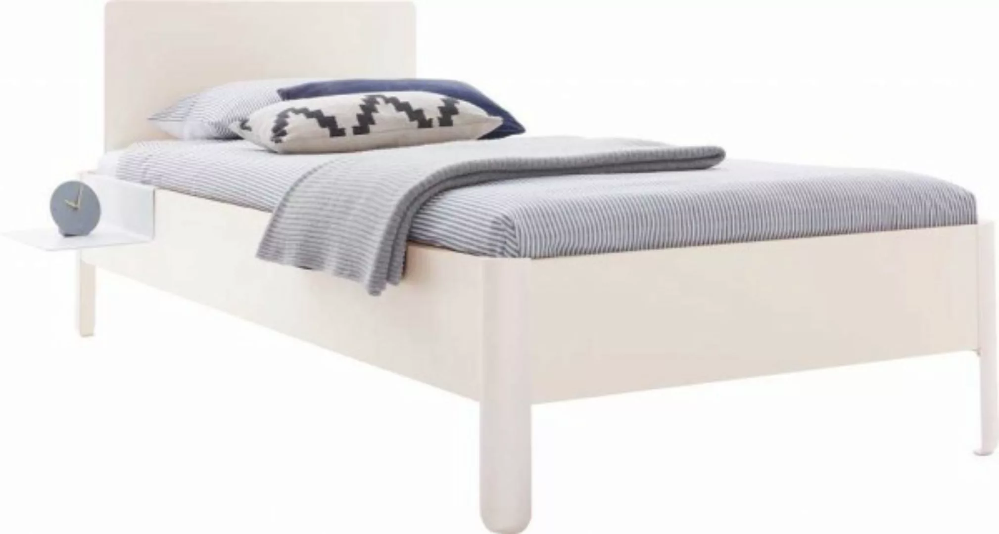 NAIT Einzelbett farbig lackiert 120 x 220cm Mit Kopfteil Offwhite günstig online kaufen